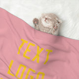 Custom Light Pink Gold Pet Blanket