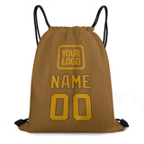 Custom Khaki Yellow Drawstring Bag