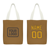 Custom Khaki Yellow Canvas Tote Bag