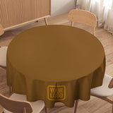 Custom Khaki Yellow Round Table Cloth