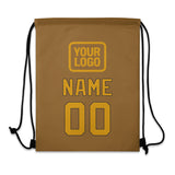 Custom Khaki Yellow Drawstring Bag