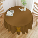 Custom Khaki Yellow Round Table Cloth