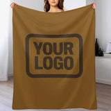 Custom Khaki Brown Blanket