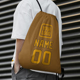 Custom Khaki Yellow Drawstring Bag