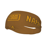 Custom Khaki Yellow Sports headband