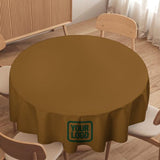 Custom Khaki Green Round Table Cloth