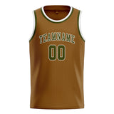 Custom Khaki & Olive Colors Design Sports Basketball Jersey