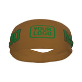Custom Khaki Emerald Green Sports headband