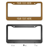 Custom Khaki Cream License Plate Frame