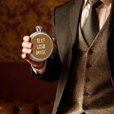 Custom Khaki Cream Hip Flask