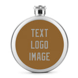 Custom Khaki Gray Hip Flask