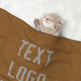 Custom Khaki Gray Pet Blanket