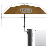 Custom Khaki Gray Automatic Umbrella