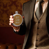 Custom Khaki Gray Hip Flask