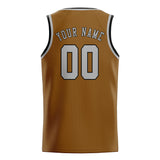 Custom Khaki & Gray Colors Design Sports Basketball Jersey