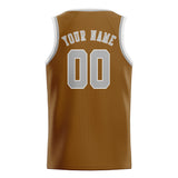 Custom Khaki & Gray Colors Design Sports Basketball Jersey