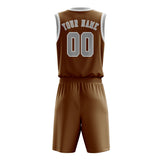 Custom Khaki Gray Basketball Set