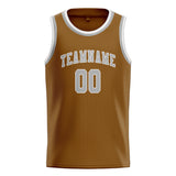 Custom Khaki & Gray Colors Design Sports Basketball Jersey