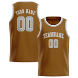 Custom Khaki & Gray Colors Design Sports Basketball Jersey