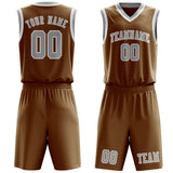 Custom Khaki Gray Basketball Set