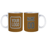 Custom Khaki Dark Grey Mug