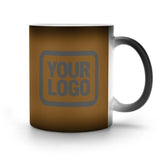 Custom Khaki Dark Grey Magic Mug