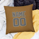 Custom Khaki Dark Grey Pillowcase