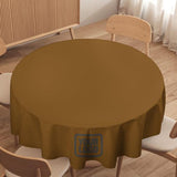 Custom Khaki Dark Grey Round Table Cloth