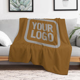 Custom Khaki Gray Blanket