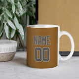 Custom Khaki Dark Grey Mug