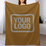 Custom Khaki Gray Blanket
