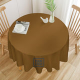 Custom Khaki Dark Grey Round Table Cloth