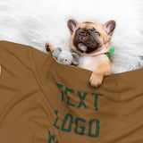 Custom Khaki Green Pet Blanket