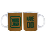 Custom Khaki Dark Green Mug