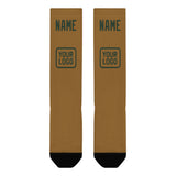 Custom Khaki Dark Green Knee-High Sock