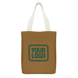 Custom Khaki Dark Green Canvas Tote Bag