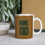 Custom Khaki Dark Green Mug