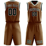 Custom Khaki Dark Green Basketball Set