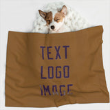 Custom Khaki Purple Pet Blanket