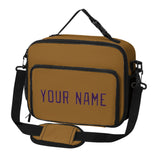 Custom Khaki Purple Lunch Bag