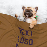 Custom Khaki Purple Pet Blanket