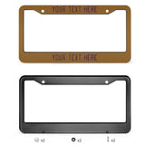 Custom Khaki Purple License Plate Frame