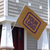 Custom Khaki Purple Flag