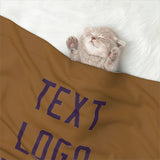 Custom Khaki Purple Pet Blanket