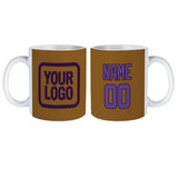 Custom Khaki Light Purple Mug