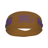 Custom Khaki Light Purple Sports headband