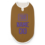 Custom Khaki Light Purple Pet Vest