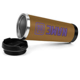 Custom Khaki Light Purple Stainless Steel Water Cup