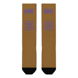 Custom Khaki Light Purple Knee-High Sock