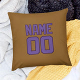 Custom Khaki Light Purple Pillowcase